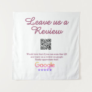 Google Bewertungs-Logo Geschäft Scan QR Bewertung Wandteppich