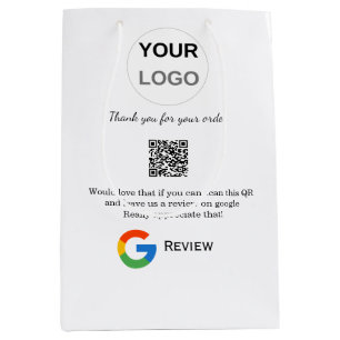 Google Bewertungs-Logo Scan QR Bewertung Mittlere Geschenktüte