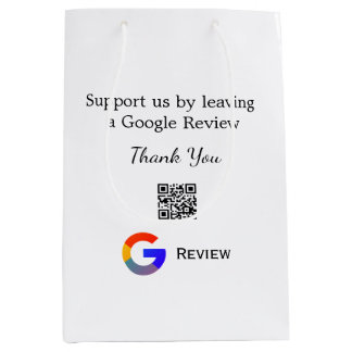 Google Bewertungs-Logo Scan QR Bewertung Mittlere Geschenktüte