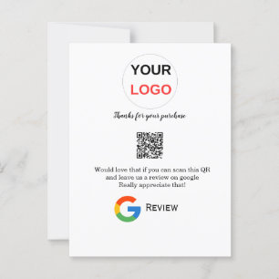 Google Bewertungs-Logo Scan QR Bewertung Postkarte