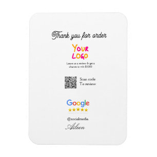 Google Bewertungs-Logo Website QR-Code scannen Magnet