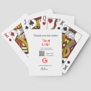 Google Bewertungs-Logo Website QR-Code scannen Spielkarten