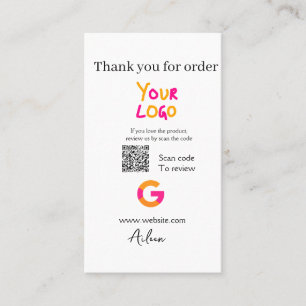 Google Bewertungs-Logo Website QR-Code scannen Visitenkarte