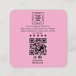 Google Bewertungs-QR-Code Geschäft Visitenkarte Begleitkarte