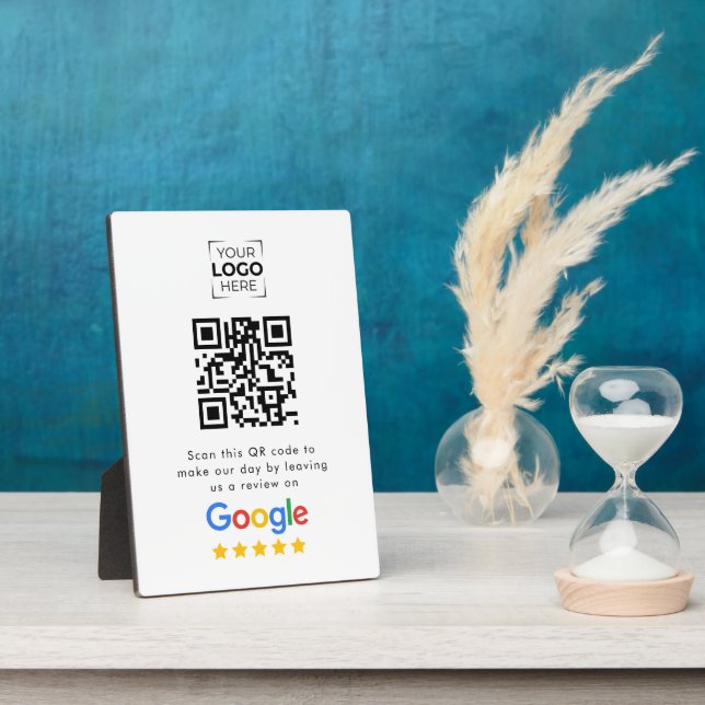 Google Bewertungs-QR-Code Geschäftliche Bewertunge Fotoplatte (Seite)