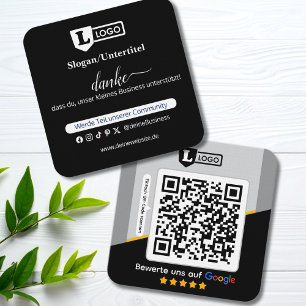 Google-Bewertungskarte mit QR-Code Visitenkarte