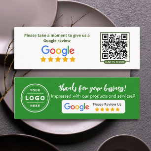 Google Business Review Grün Minimalistisch Telefonnummerkarte