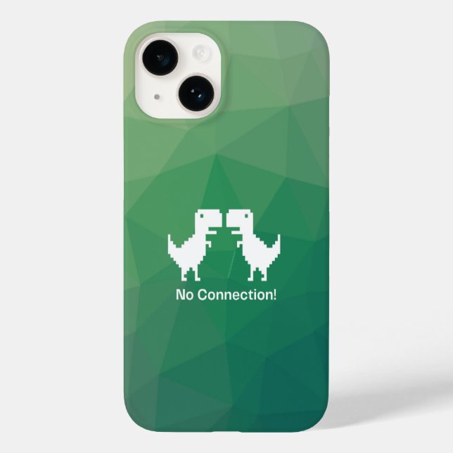 Google Dinosaurier Shirt "Keine Verbindung" Case-Mate iPhone 14 Hülle (Rückseite)