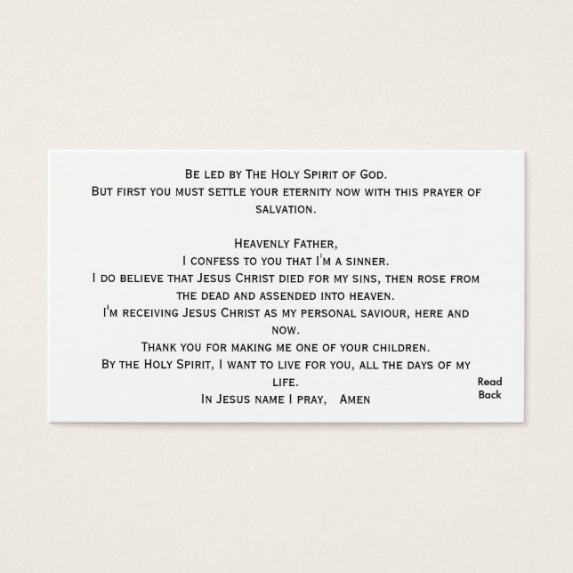 Google Jesus Christus, setzen Sie Ihre Ewigkeit je (Vorderseite)