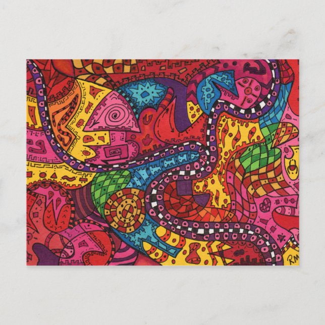 Google-Karte des Himmels Postkarte (Vorderseite)