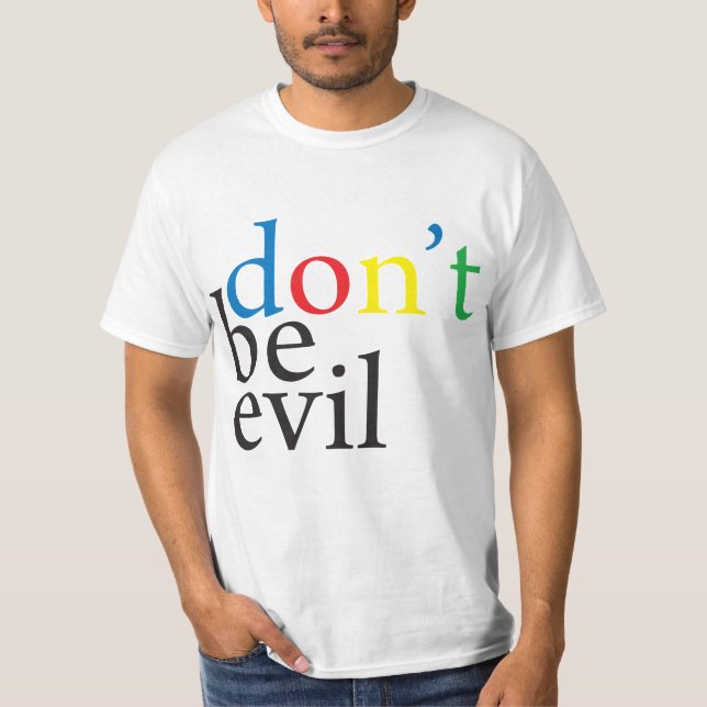 Google ne sont pas T-shirts mauvais (Devant)