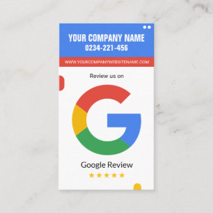 Google-Prüfkarte für Unternehmen Visitenkarte