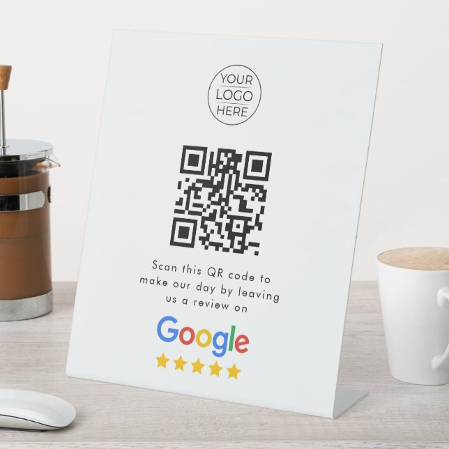 Google QR Code Business Review Sockelschild (In Situ)