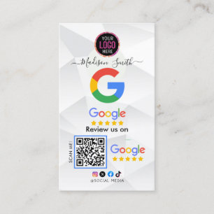 Google Review Avec QR Code Link Carte de visite