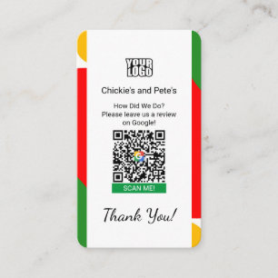 Google Review Business Card für kleine Unternehmen Visitenkarte