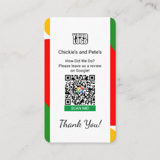 Google Review Business Card für kleine Unternehmen Visitenkarte