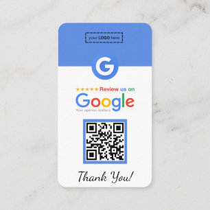 Google Review Business Card mit Facebook QR Code Visitenkarte
