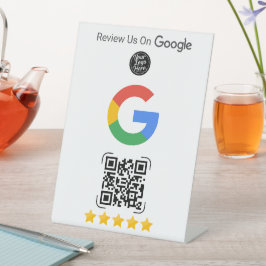 Google Review Business Stand with QR Sockelschild