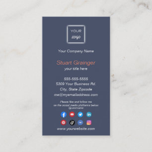 Google Review - Carte de visite avec les médias so