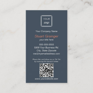 Google Review - Carte de visite avec Tik Tok QR Li