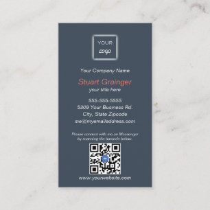 Google Review - Carte de visite - Messenger QR Lin