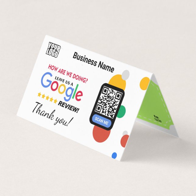 Google Review - Falsche Visitenkarte mit Coupon Visitenkarten (Vorderseite)