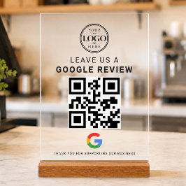 Google Review Logo Acryl-Tischdisplay Acrylschild