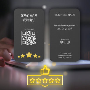 Google Review Mein Geschäftshandgeschriebener QR-C Visitenkarte