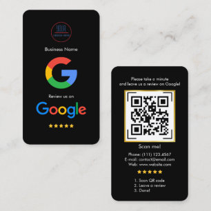 Google Review mit QR Code Link Business Card Visitenkarte