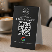 Google Review QR-Anzeige Schwarz