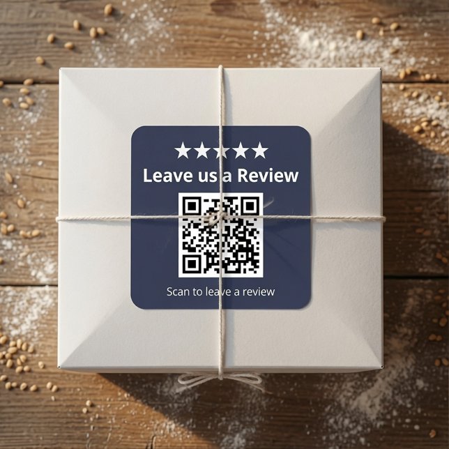 Google Review QR Code | Benutzerdefiniert Bewerten Quadratischer Aufkleber (Von Creator hochgeladen)