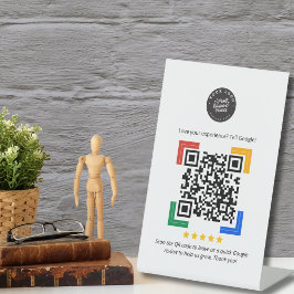 Google Review QR Code Customer Review für Unterneh Sockelschild