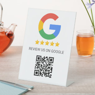 Google Review QR-Code für Unternehmen Sockelschild