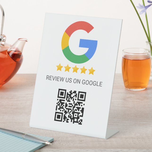 Google Review QR-Code für Unternehmen Sockelschild (In Situ)