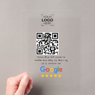 Google Review QR-Code Geschäftskritik Acryleinladungen