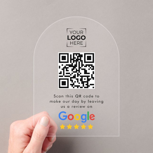Google Review QR-Code Geschäftskritik  Acryleinladungen (Insitu (Handheld))