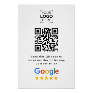 Google Review QR Code Geschäftskundenbewertung Poster
