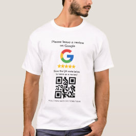 Google Review QR Code Karten, Review Schild T-Shirt