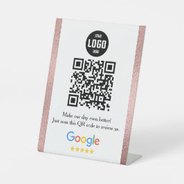 Google Review QR Code Pedestsign for Business Sockelschild