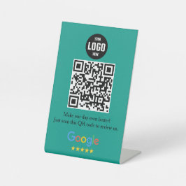 Google Review QR Code Pedestsign for Business Sockelschild