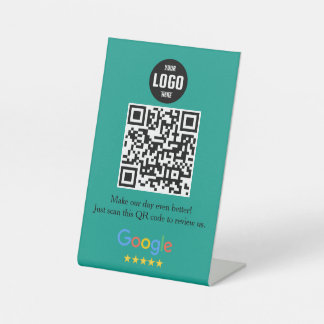 Google Review QR Code Pedestsign for Business Sockelschild