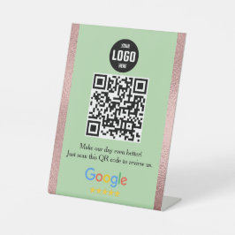 Google Review QR-Code-Podiumsschild für Unternehme Sockelschild