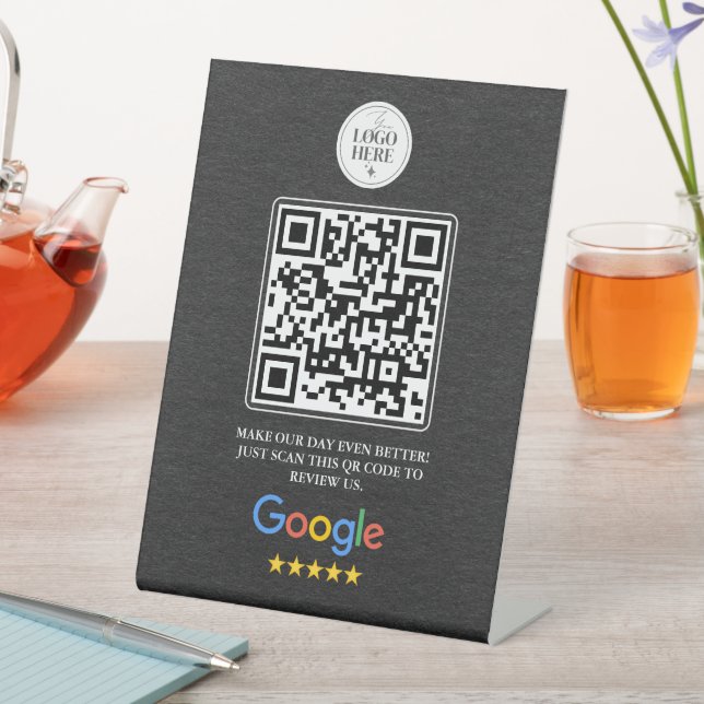 Google Review QR-Code-Schild für Salons und Wimper Sockelschild (In Situ)