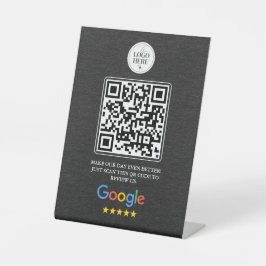 Google Review QR-Code-Schild für Salons und Wimper Sockelschild