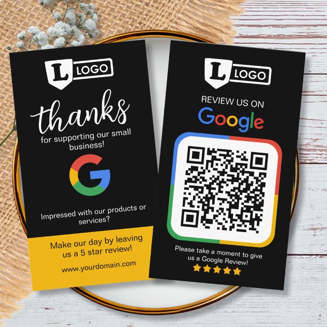 Google Review Request Card mit Logo Card Visitenkarte (Google review business cards)
