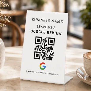 Google Review-Tischdisplay Sockelschild