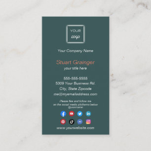 Google Review - Visitenkarte mit Social Media