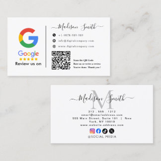 Google Review With QR Code Link Business Card Visitenkarte