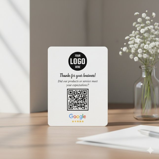 Google Reviews QR Code Business Enclosure Card Begleitkarte (Google Reviews QR Code Business Enclosure Card)