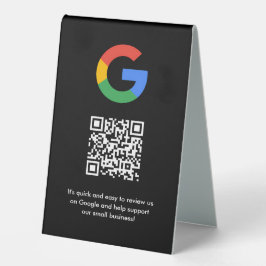 Google Reviews Tabletop Sign | QR Code Table Tent Tischaufsteller